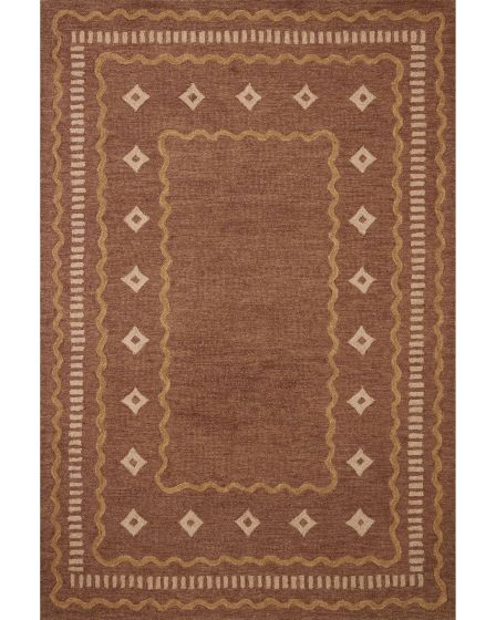 Alfie ALF-03 Clay/Spice 9'3"x13' Area Rug