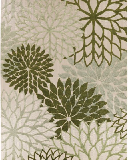 Aloha ALH05 Ivory Green 10'x14' Area Rug
