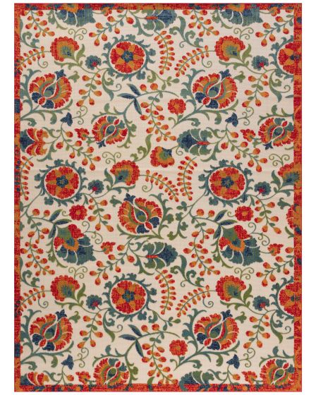 Aloha ALH17 Red Multicolor 10'x14' Area Rug