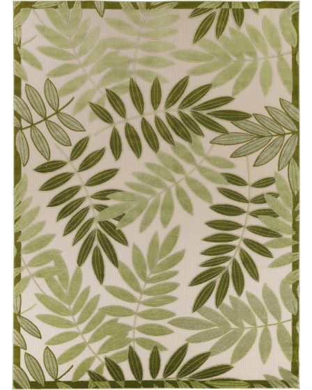 Aloha ALH18 Ivory Green 10'x14' Area Rug