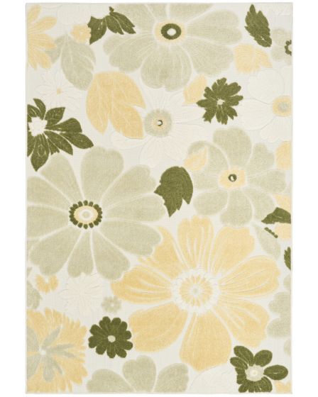 Aloha ALH42 Ivory Green 2'8"x4' Area Rug