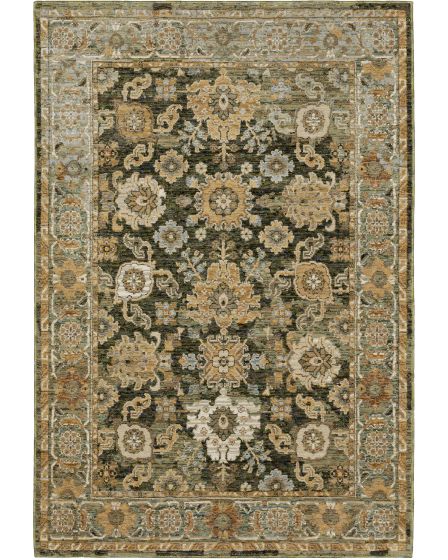 Andorra 2417b Green/Gold Area Rug