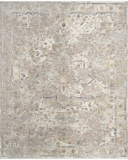 Antique Fusion ANF02 Ivory Multicolor 3'11"x5'10" Area Rug