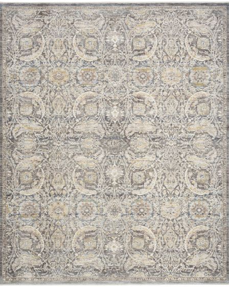 Antique Fusion ANF03 Charcoal Multicolor 3'11"x5'10" Area Rug