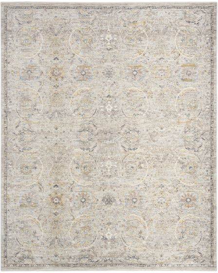 Antique Fusion ANF03 Light Grey 3'11"x5'10" Area Rug