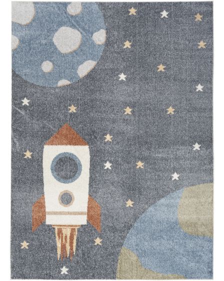 Astra Machine Washable ASW06 Sky Blue Rug