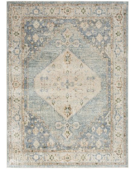 Astra Machine Washable ASW11 Silver Blue Rug
