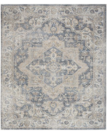 Astra Machine Washable ASW12 Grey Blue Rug