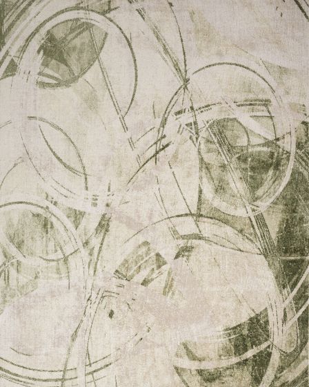 Astra Machine Washable ASW14 Beige Green Rug