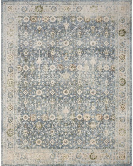 Astra Machine Washable ASW16 Teal Beige Rug