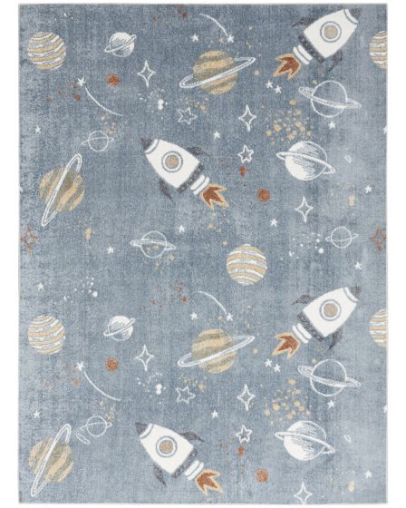 Astra Machine Washable ASW18 Blue Rug