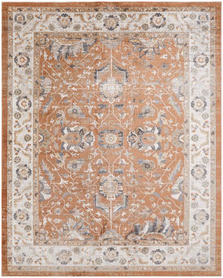 Astra Machine Washable ASW20 Rust Ivory 3'3"x5' Area Rug