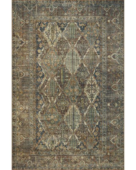 Banks BAN-05 Spice/Blue Area Rug