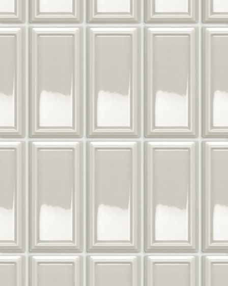 Baroque Pewter Glossy Ceramic Tile