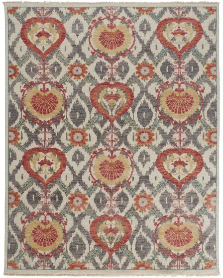 Beall 6712F Orange/Gray Area Rug