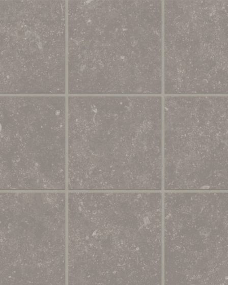 Bluerun Atlas Gray Matte Glazed Porcelain 4"x4" Mosaic Tile