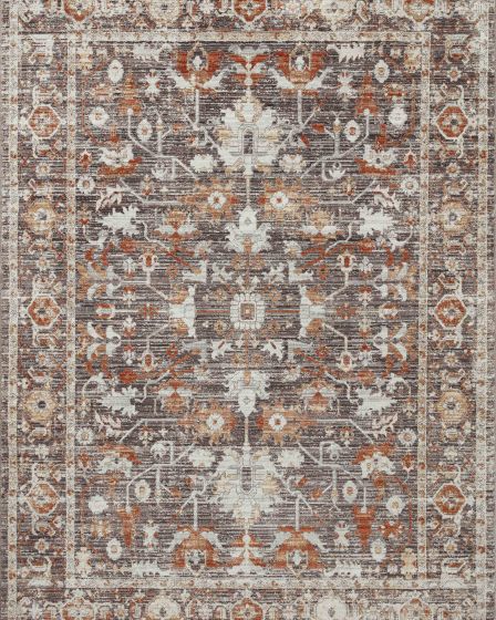 Bonney BNY-07 Charcoal/Spice Area Rug