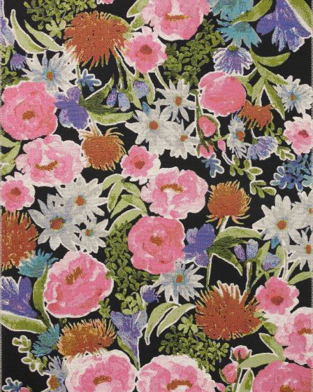 Botanical BOT-01 Black/Multi Area Rug