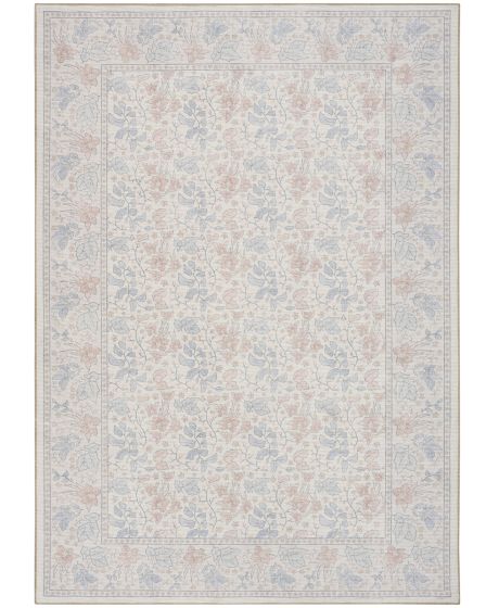 Botanical Washables BOT03 Ivory Multicolor 4'x6' Area Rug