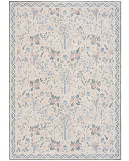 Botanical Washables BOT04 Ivory Multicolor 4'x6' Area Rug