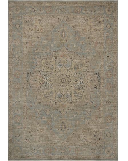 Briar BRR-01 Sky/Moss 2'6"x4'0" Runner Rug