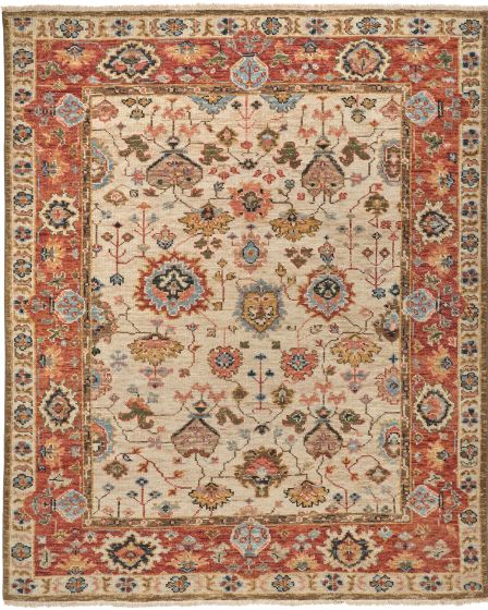 Carrington 6805F Ivory/Red/Blue Area Rug