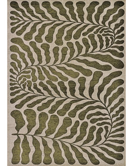 Castille Fiore Tea Leaf 5'3"x7'6" Area Rug