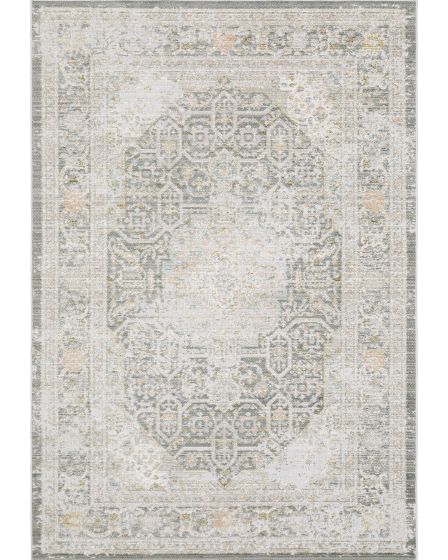 Cavett CAV02 Grey/Orange Area Rug