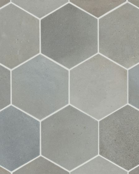 Celine Blue Matte Glazed Porcelain 4.5"x4" Hexagon Field Tile