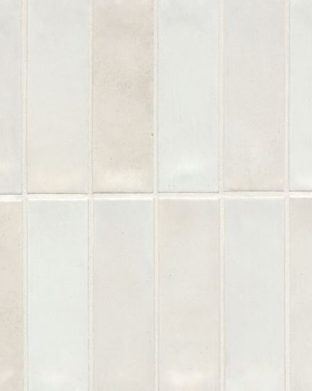 Celine Glossy White Glazed Porcelain 2"x6" Field Tile