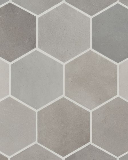 Celine Greige Matte Glazed Porcelain 4.5"x4" Hexagon Field Tile