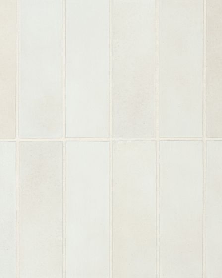 Celine Matte White Glazed Porcelain 2"x6" Field Tile
