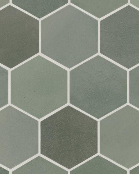 Celine Sage Matte Glazed Porcelain 4.5"x4" Hexagon Field Tile