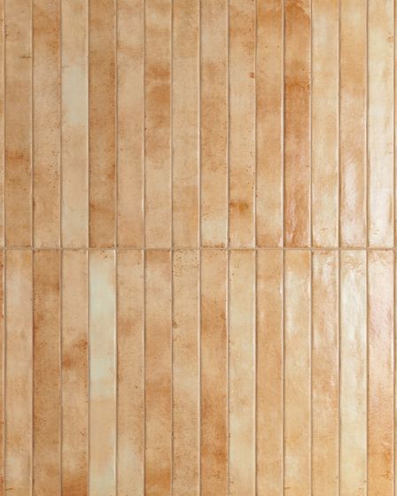 Chroma Beige Glossy Glazed Porcelain 2"x18" Field Tile