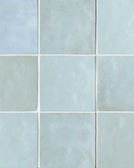 Cloe Baby Blue Glossy Glazed Ceramic 5"x5" Field Tile