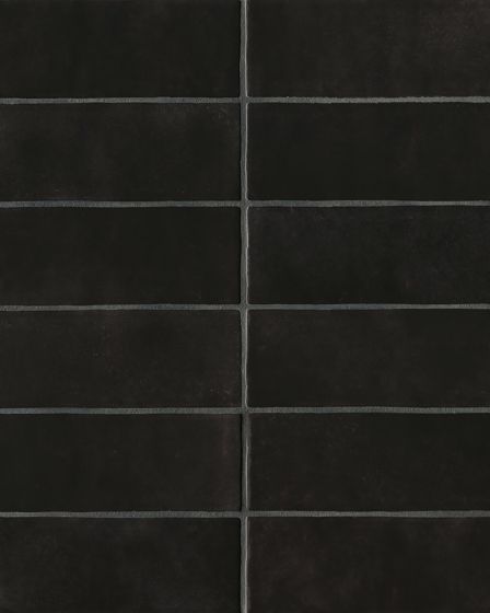 Cloe Black Glossy Glazed Ceramic 2.5"x8" Field Tile