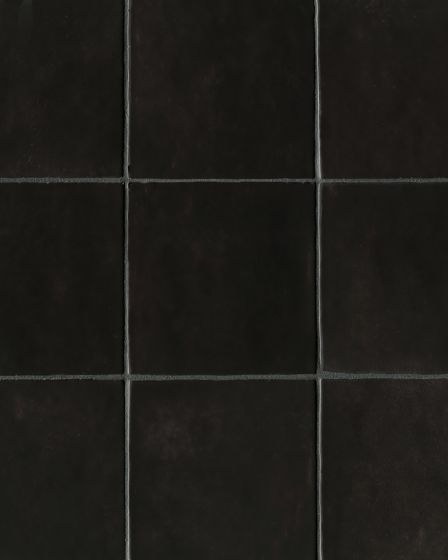Cloe Black Glossy Glazed Ceramic 5"x5" Field Tile