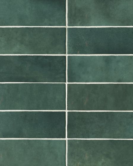 Cloe Green Glossy Glazed Ceramic 2.5"x8" Field Tile