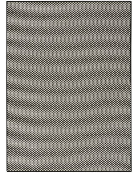 Courtyard COU01 Black White Area Rug