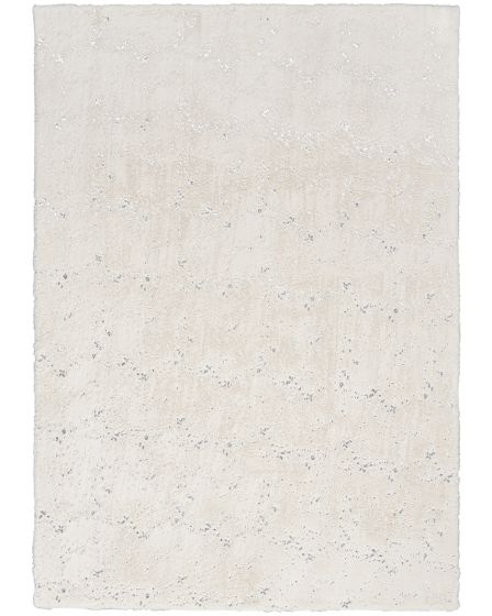 Cozy Shimmer CSH01 Ivory Silver 5'3"x7'3" Area Rug