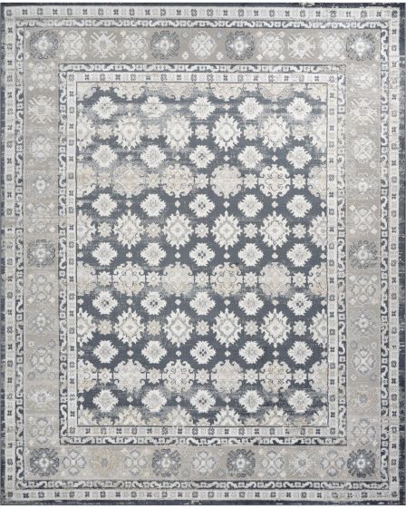 Dekor DEK02 Grey Navy 2'x4' Area Rug