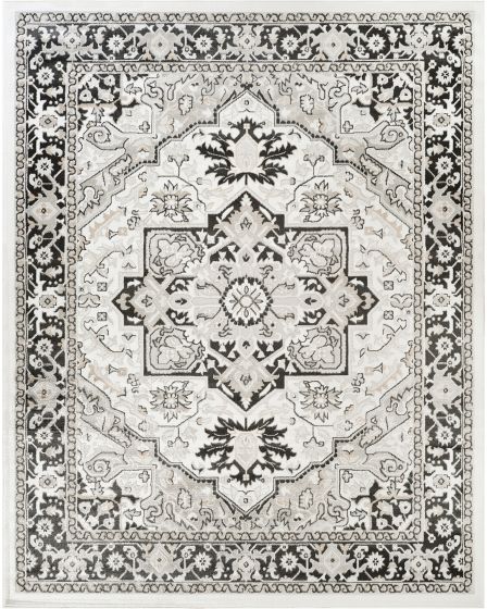 Dekor DEK08 Ivory Charcoal 2'x4' Area Rug