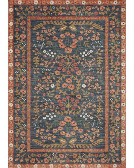 Fiore FIO-01 Navy/Rust Area Rug