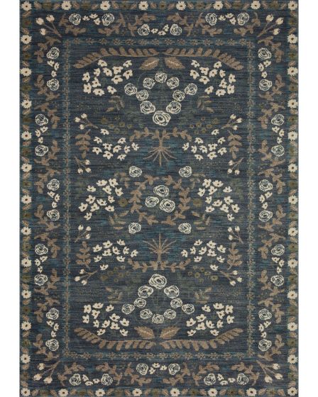 Fiore FIO-01 Navy Grey Area Rug