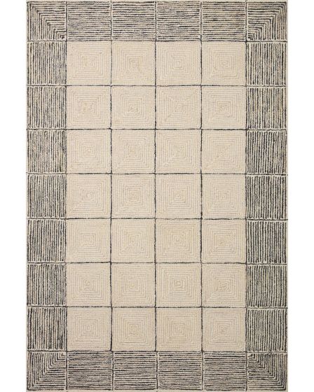 Francis FRA-02 Cream/Black Area Rug