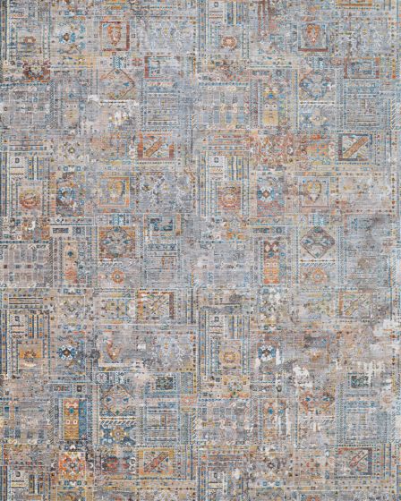 Halli Persian Panel Skyblu Stone Area Rug