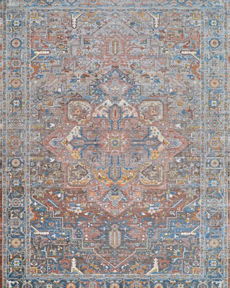 Halli Kerman Brick Brown Area Rug