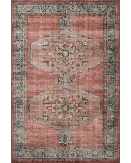 Heidi HEI-05 Spice/Aqua Area Rug