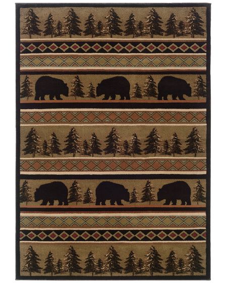 Hudson 1066a Black/Beige Area Rug