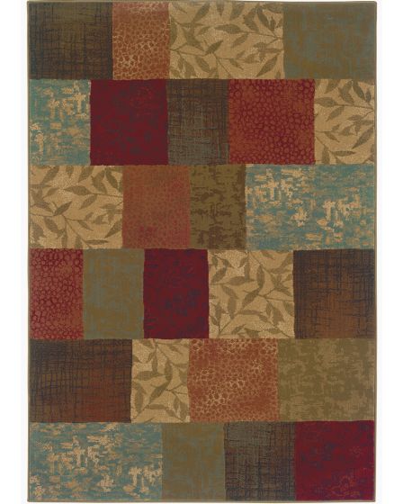 Hudson 30c Green/Red Area Rug